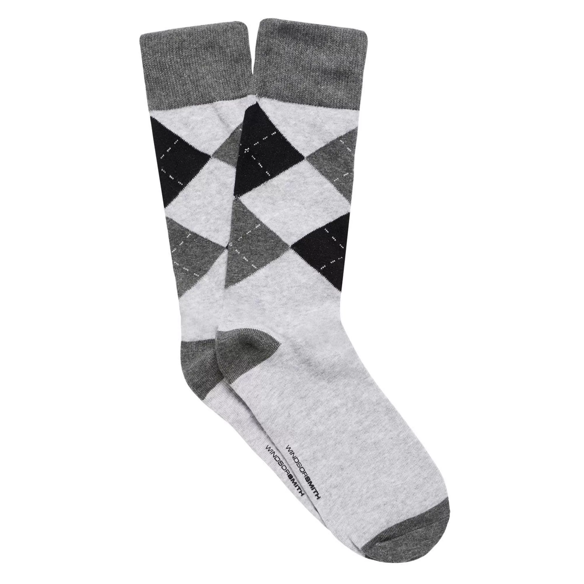 Windsor Smith Wallets & Accessories*Argyle Men'S Dress Sock Grey Marle