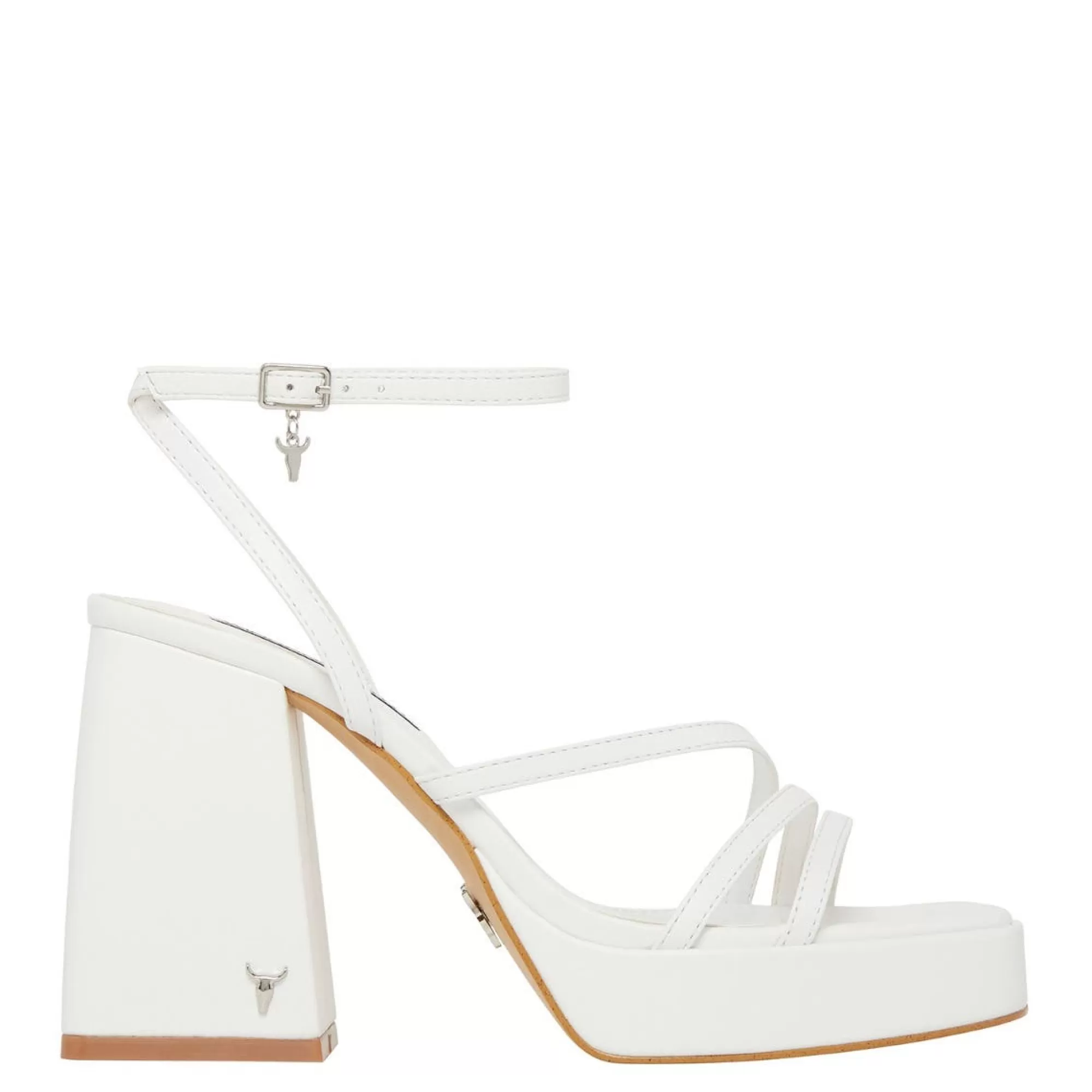 Windsor Smith Platform Heels*Charms White Leather Heel Biscuit Leather