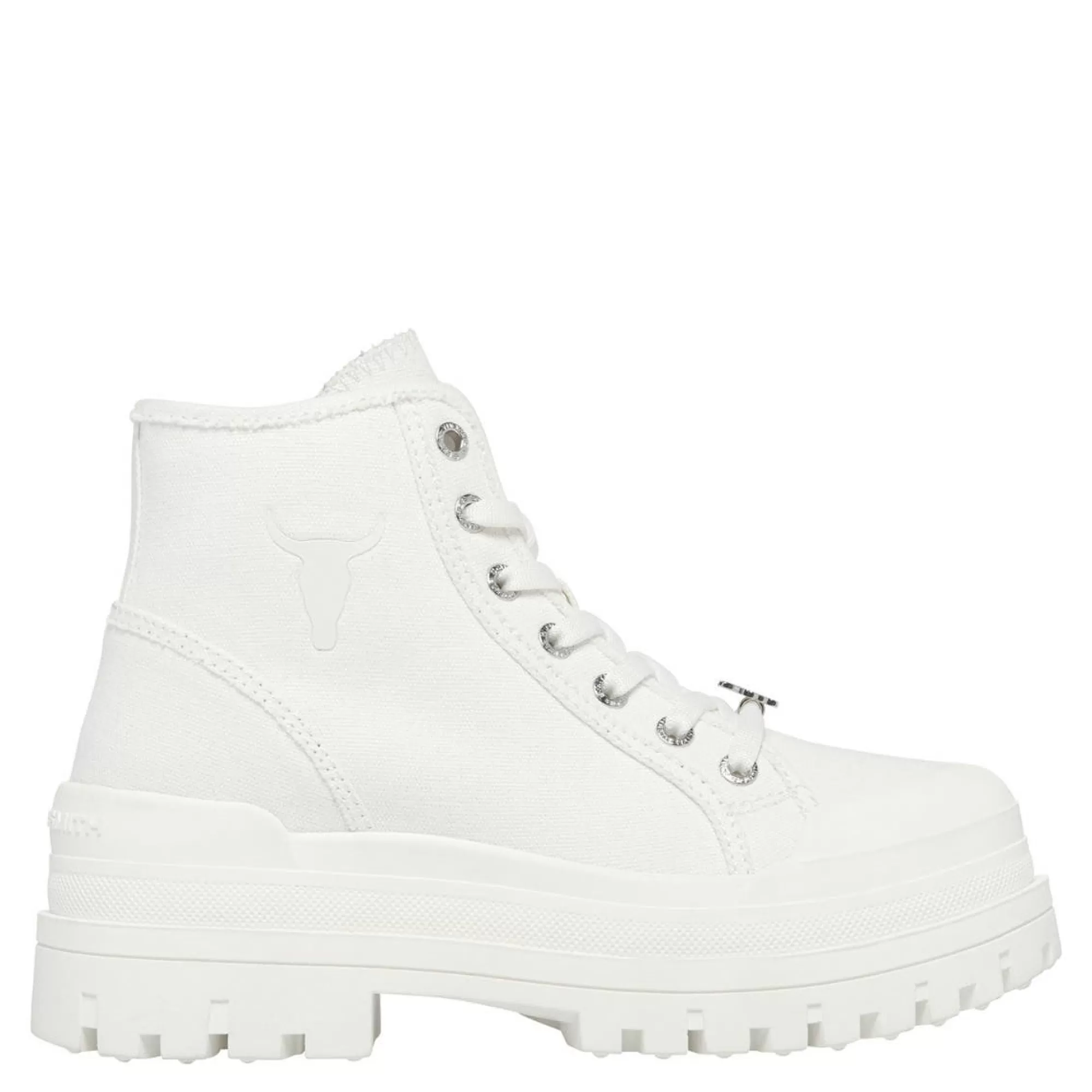 Windsor Smith Sneakers*Deserve White Canvas Boot Black Canvas/Black