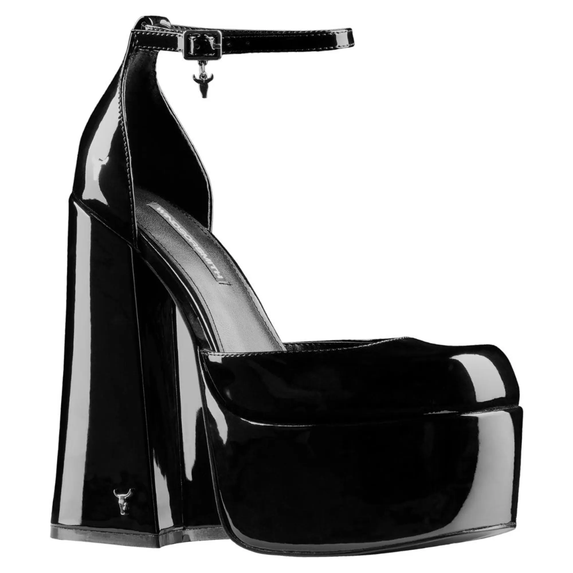 Windsor Smith High Heels*Diamonds Black Patent Leather Blk Patent Leather