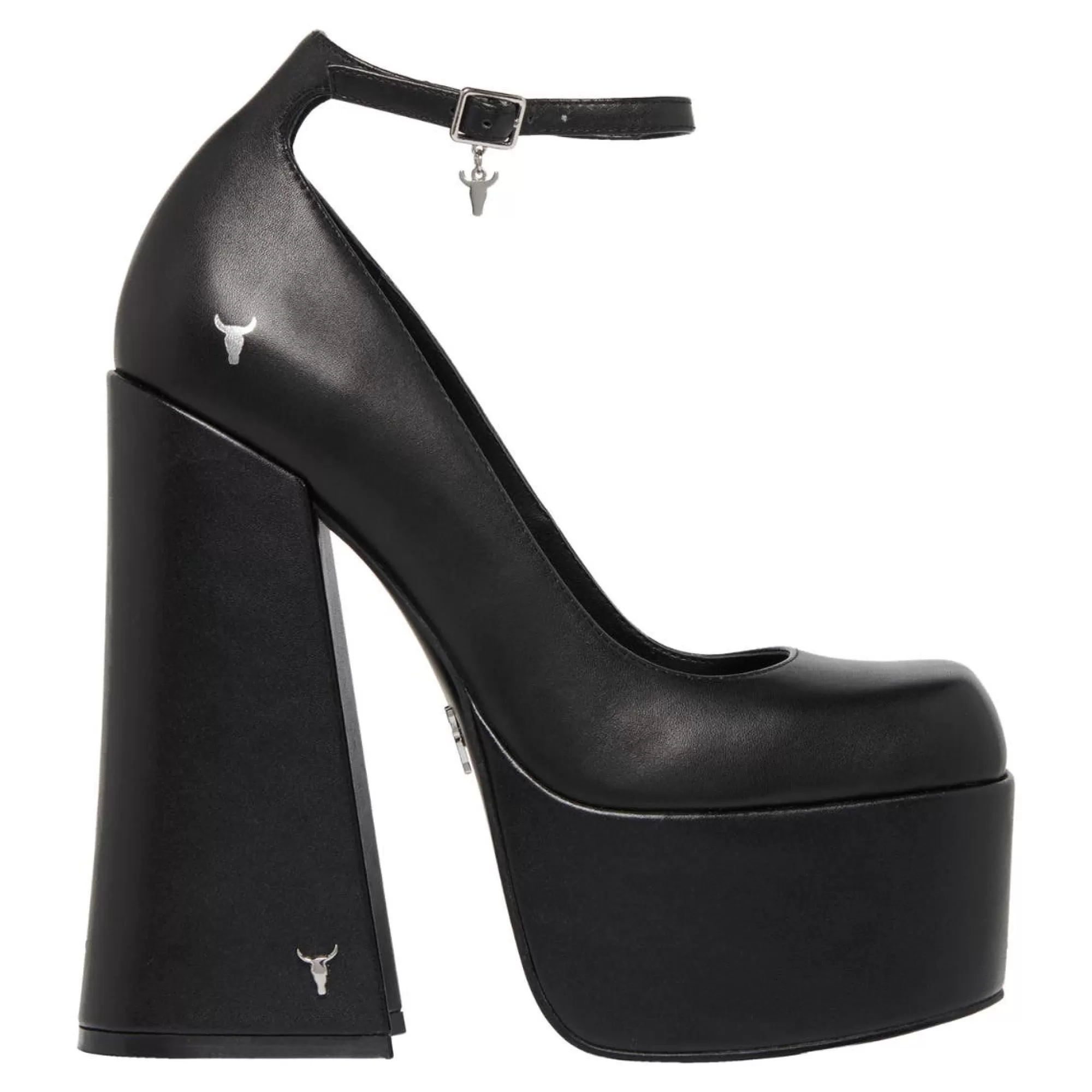 Windsor Smith High Heels*Dizzy Black Leather Blk Leather