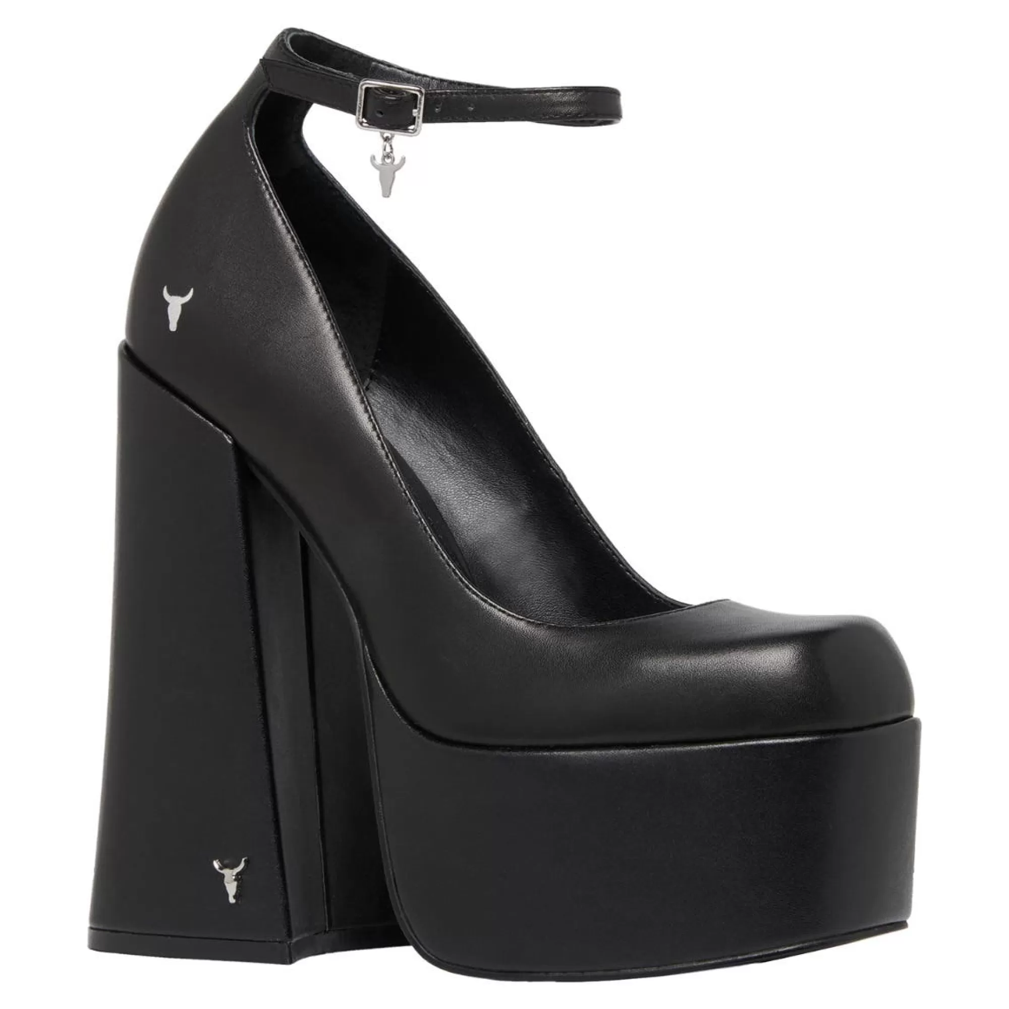 Windsor Smith High Heels*Dizzy Black Leather Blk Leather