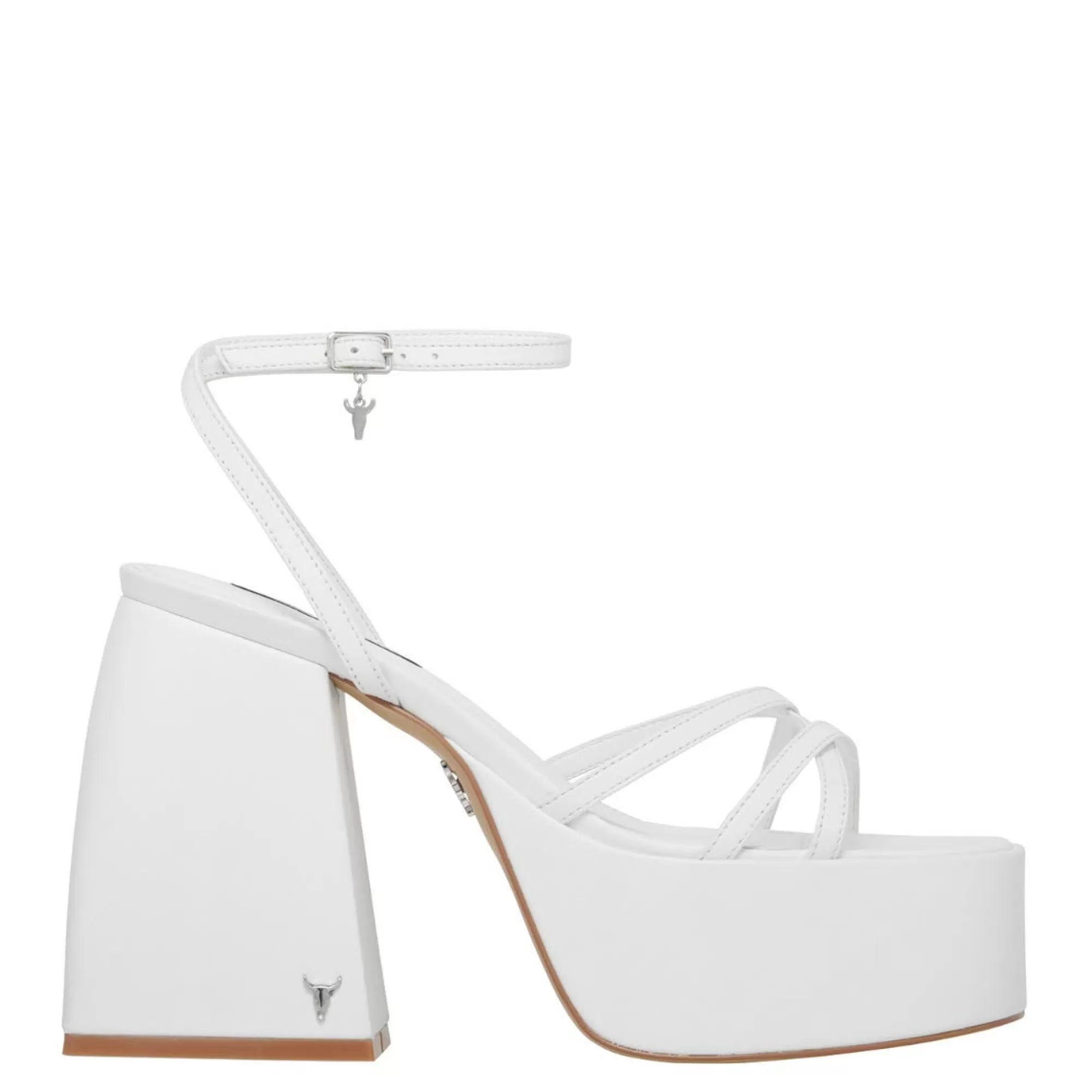 Windsor Smith Platform Heels*Heaven White Leather Heel Blk Leather