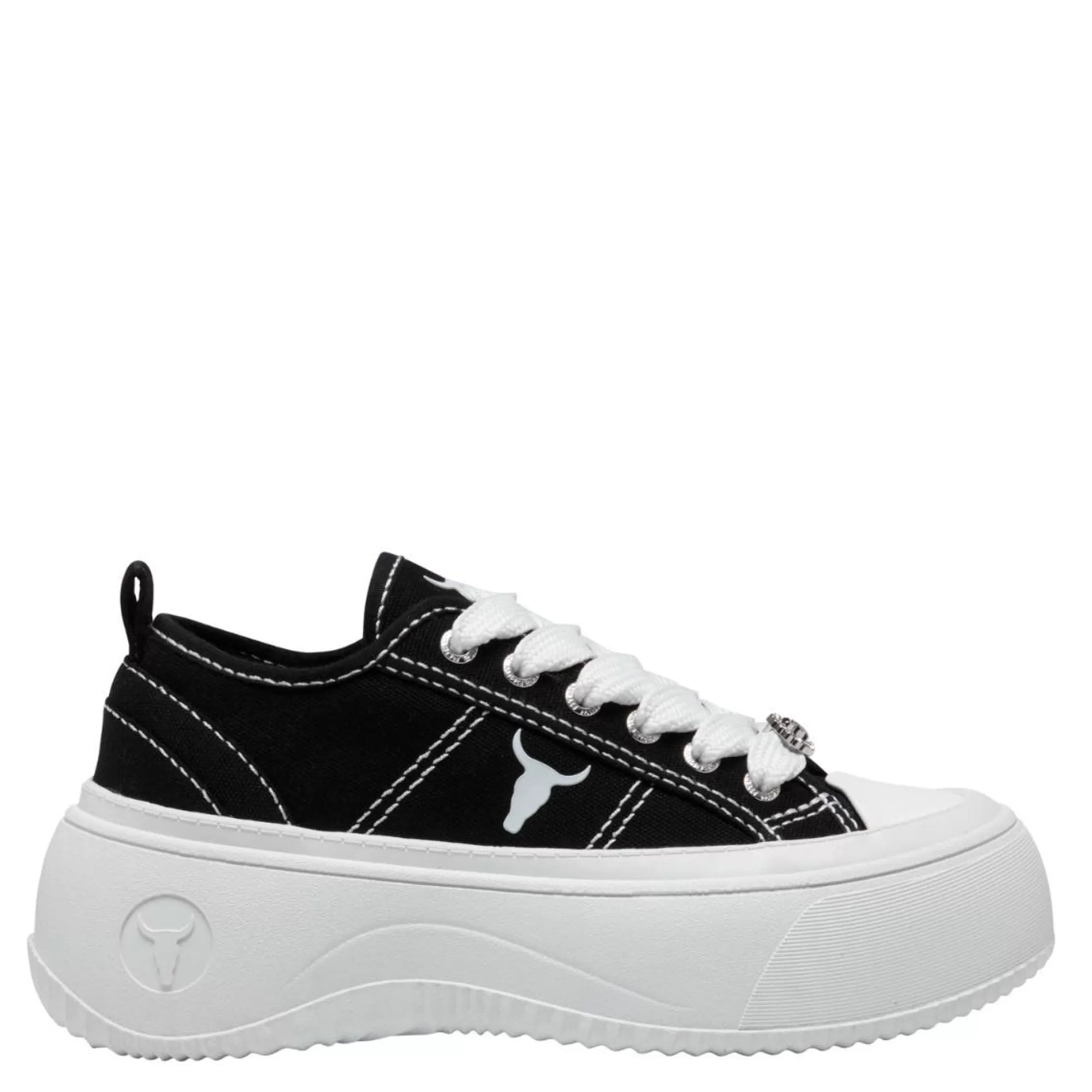 Windsor Smith Sneakers*Intentions Black Canvas / White