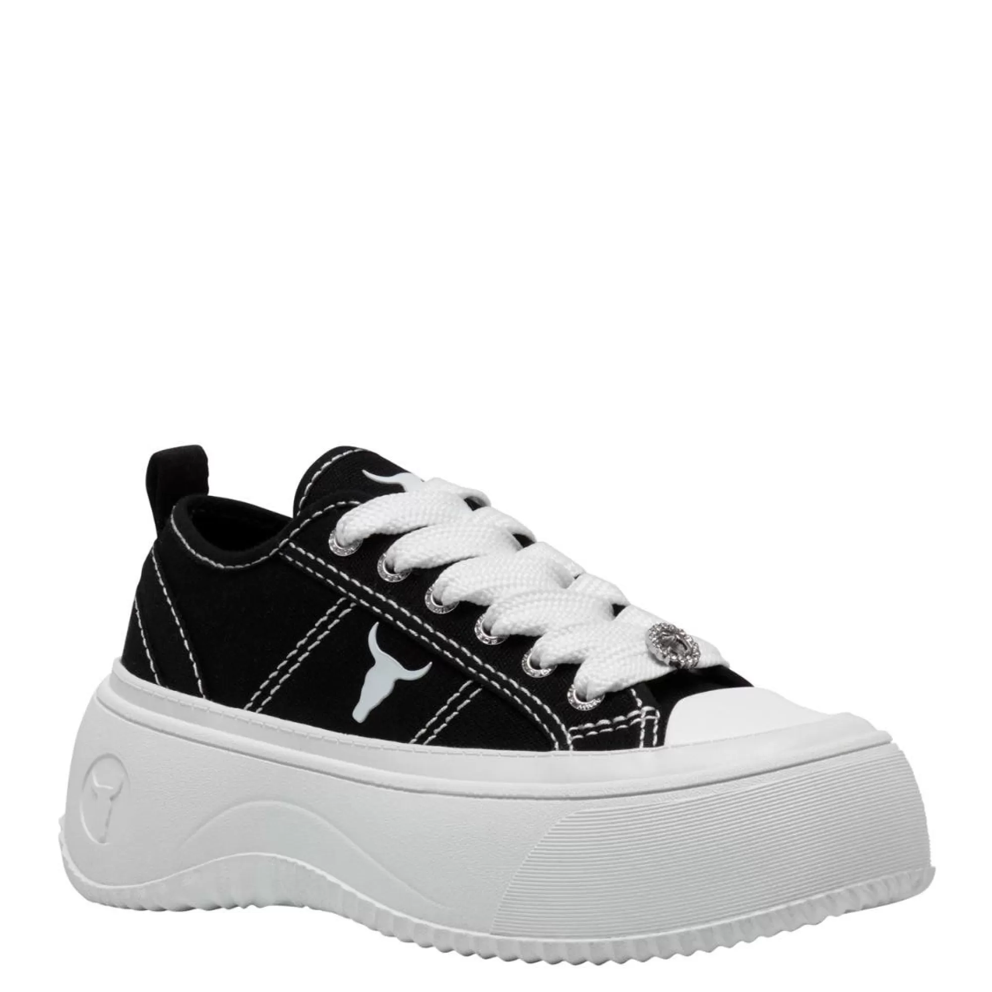 Windsor Smith Sneakers*Intentions Black Canvas / White