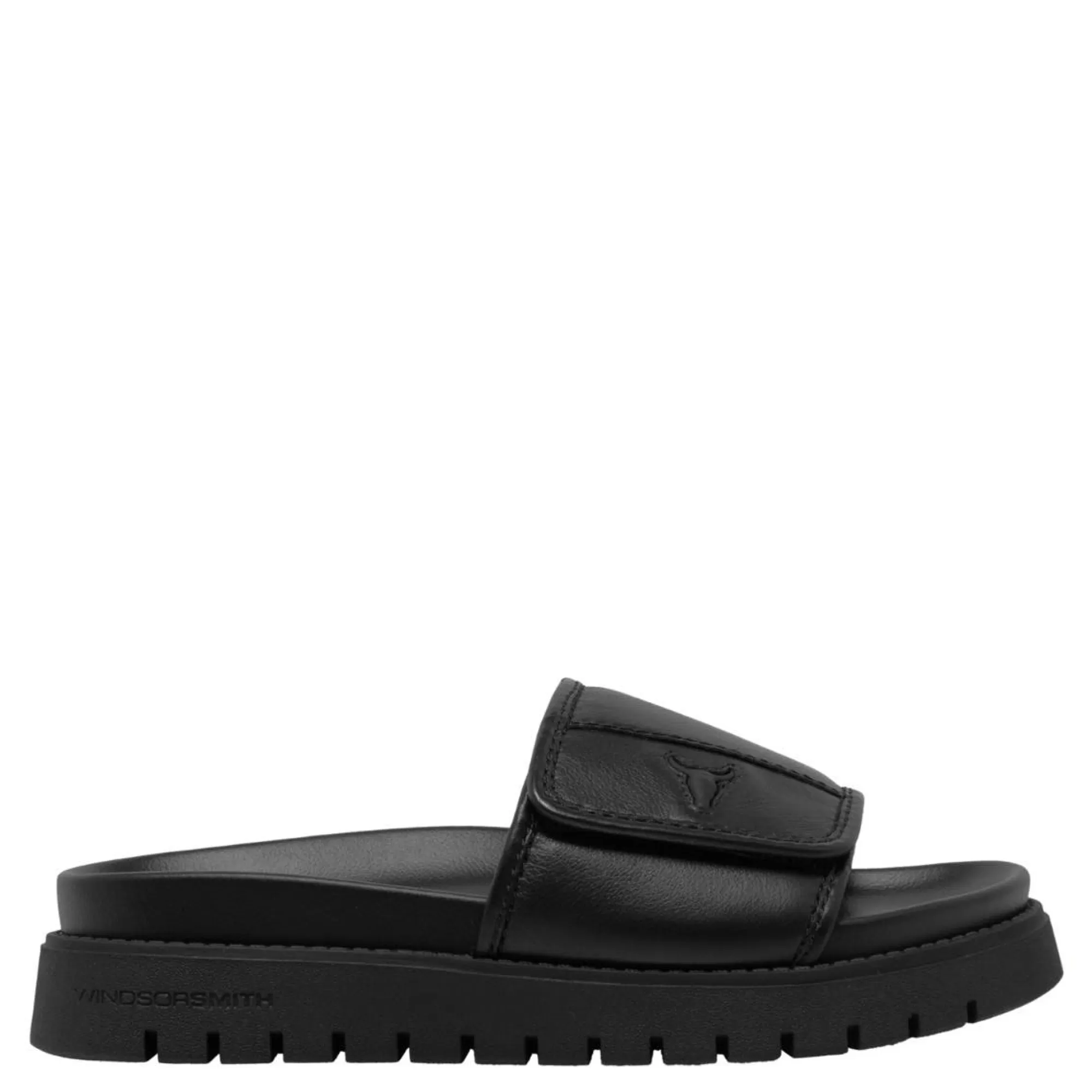 Windsor Smith Flat Sandals*Memories Black Leather Blk Leather