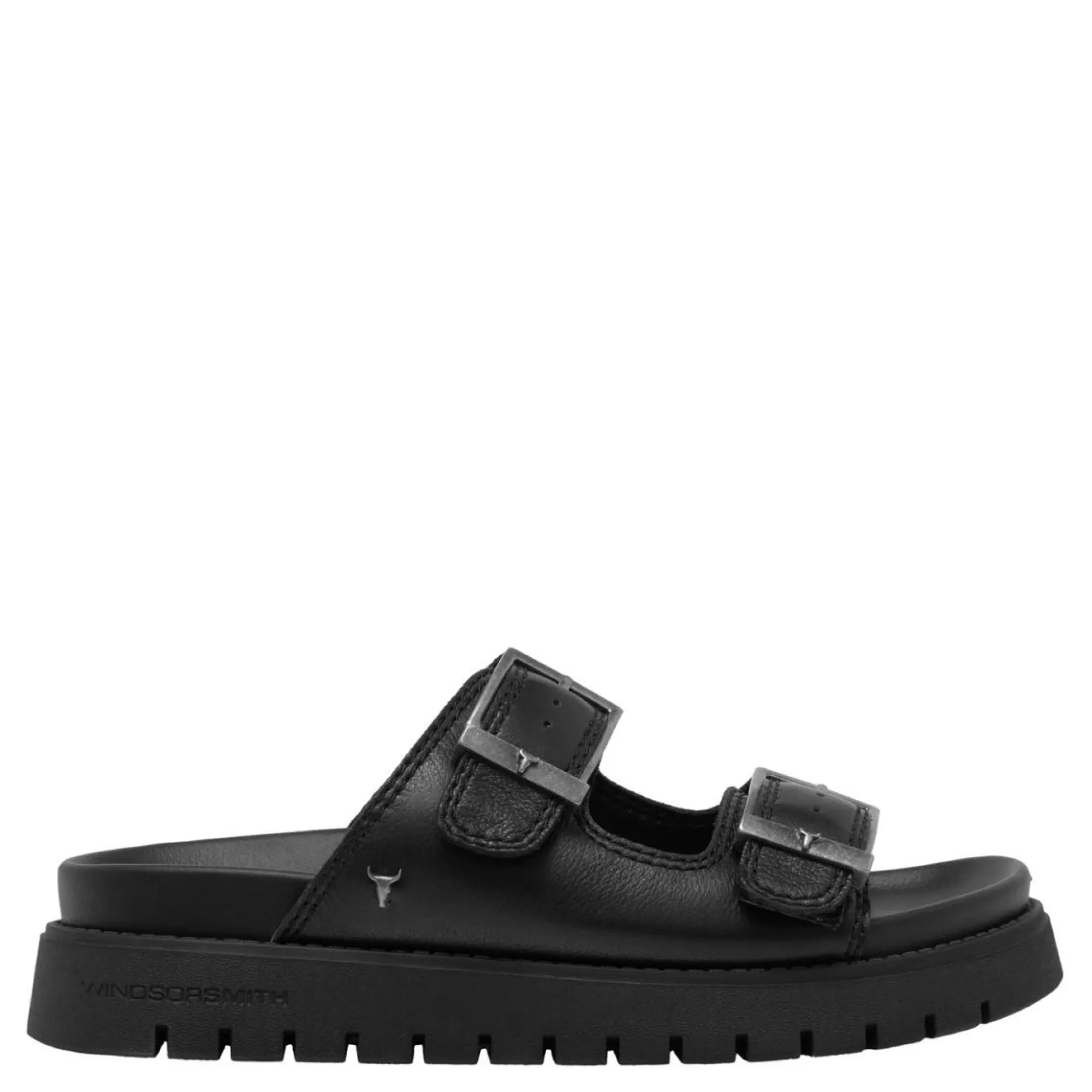 Windsor Smith Flat Sandals*Mood Black Leather Blk Leather