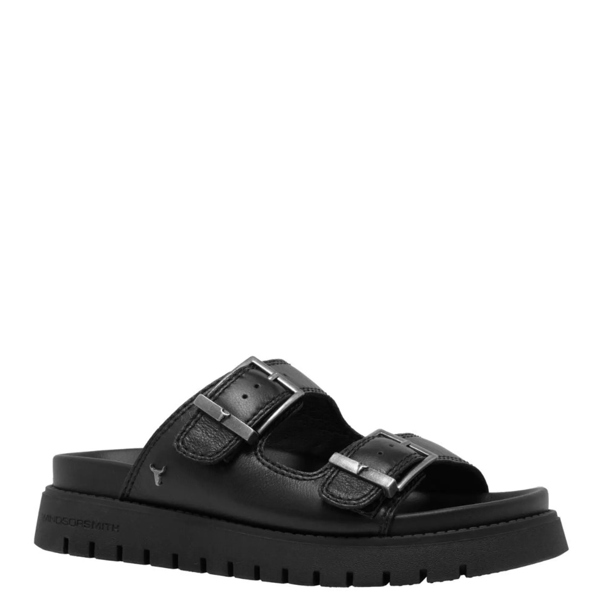 Windsor Smith Flat Sandals*Mood Black Leather Blk Leather