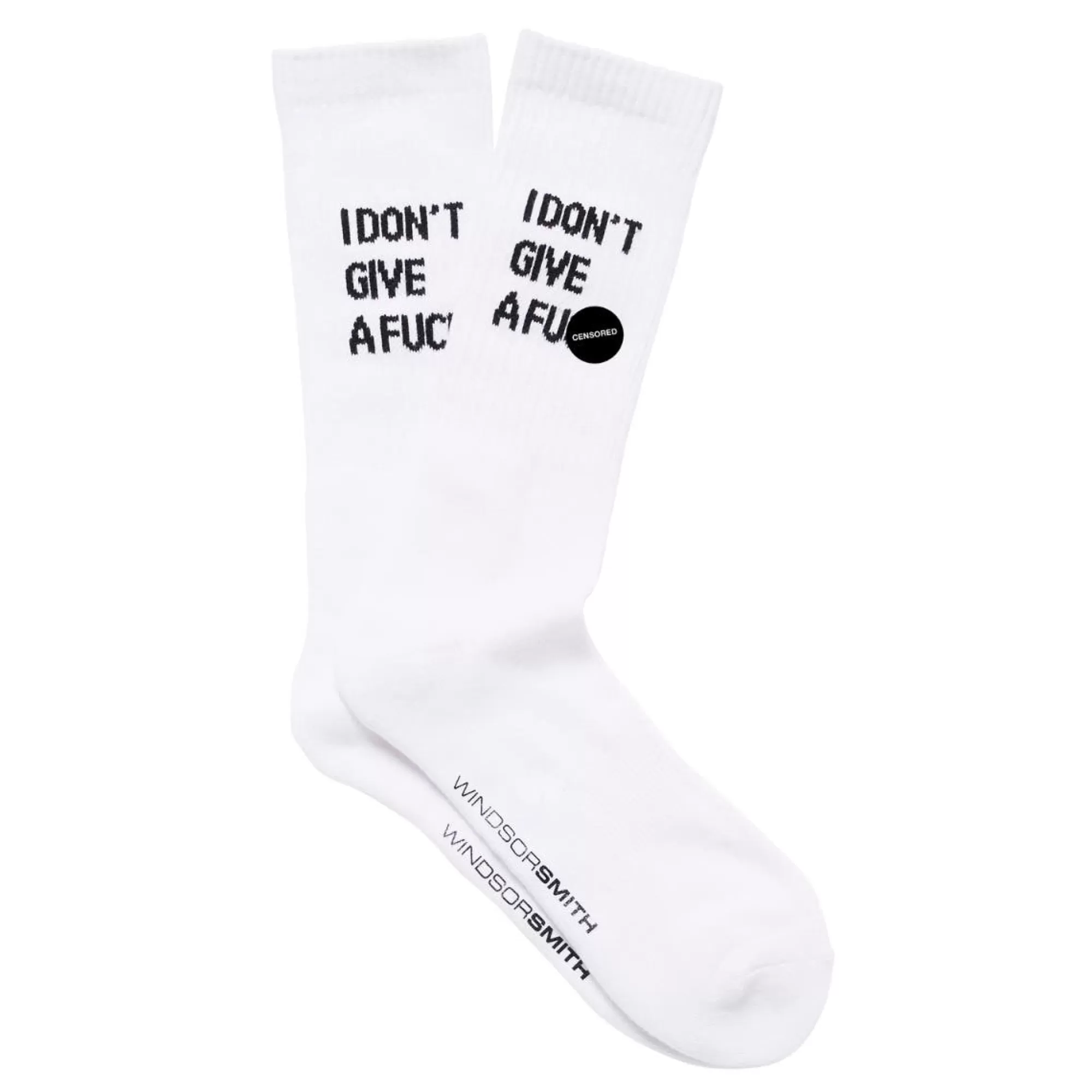 Windsor Smith Wallets & Accessories*Novelty Sock I Don'T Give A F*Ck White