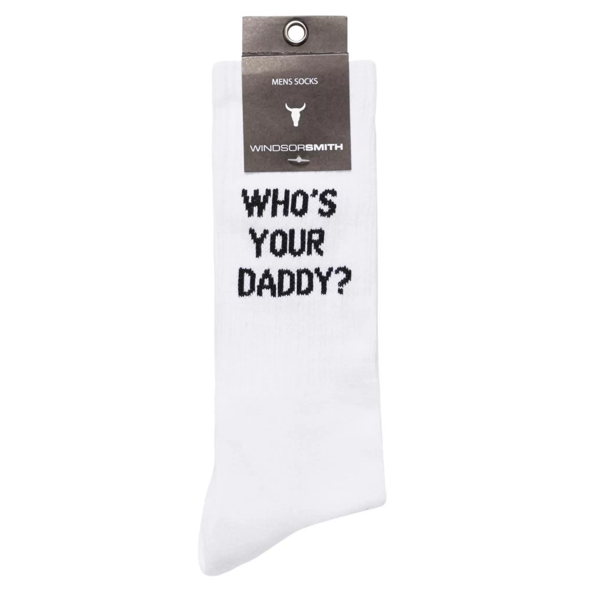 Windsor Smith Wallets & Accessories*Novelty Sock Who'S Your Daddy White