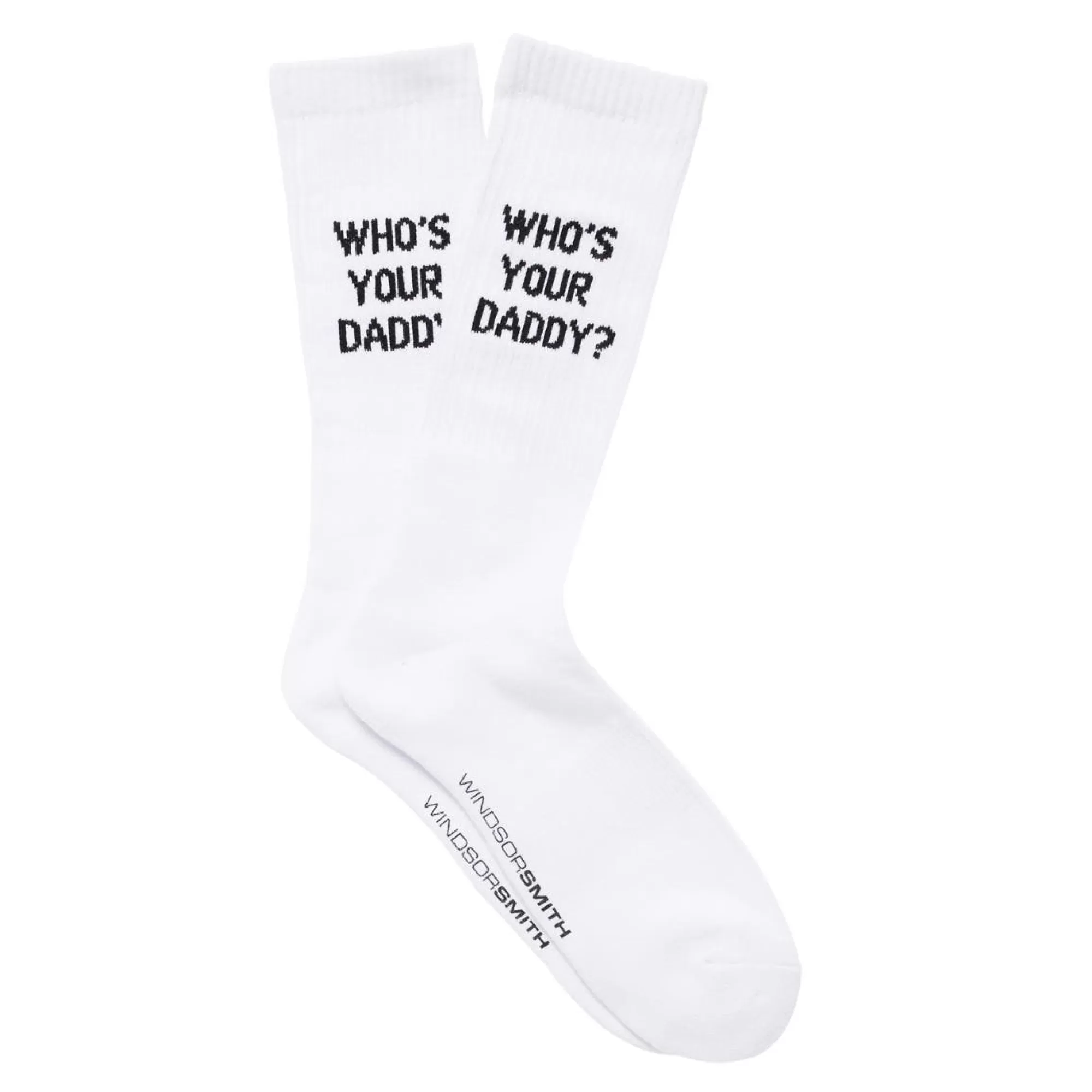 Windsor Smith Wallets & Accessories*Novelty Sock Who'S Your Daddy White