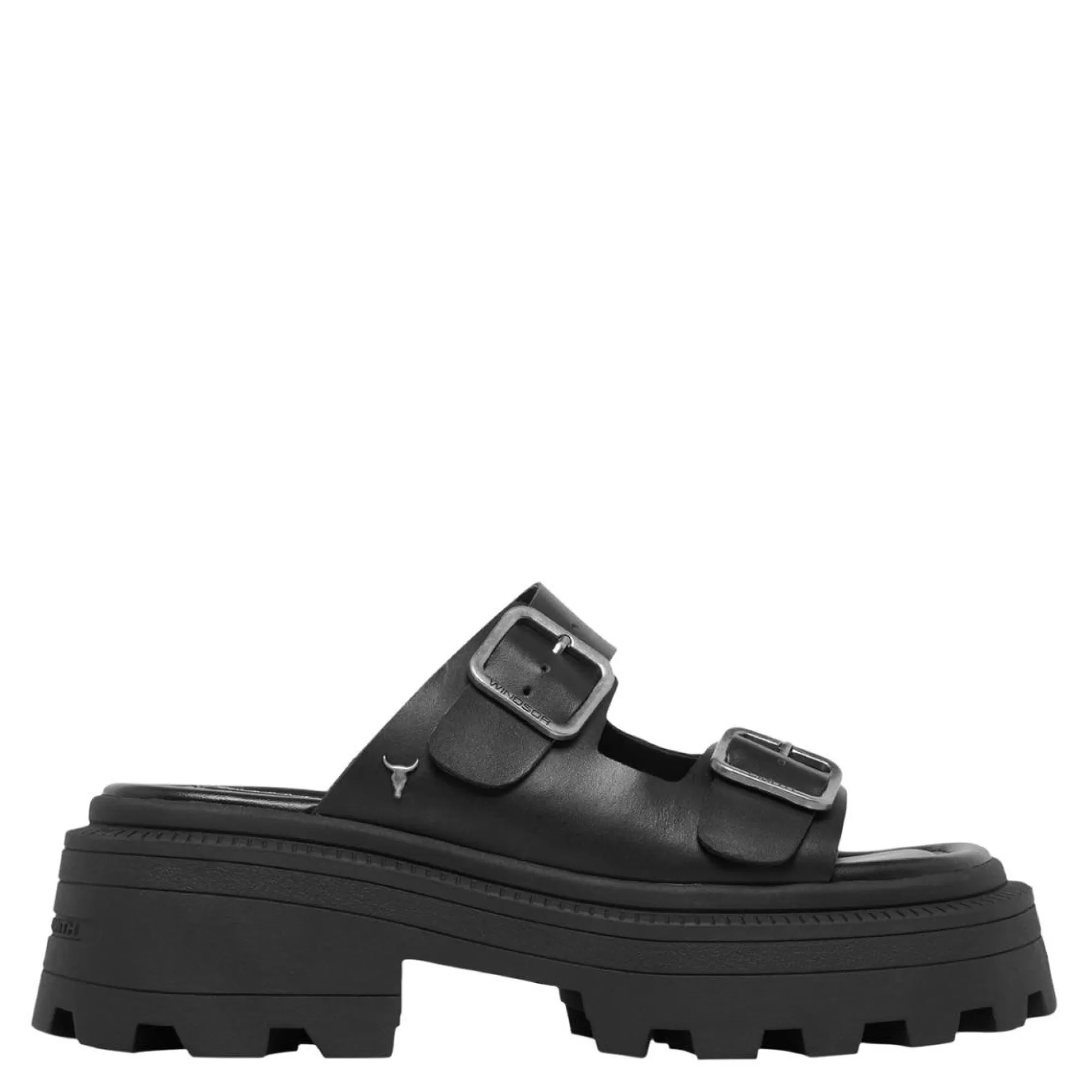 Windsor Smith Chunky Sandals*Reach Black Leather Blk Leather