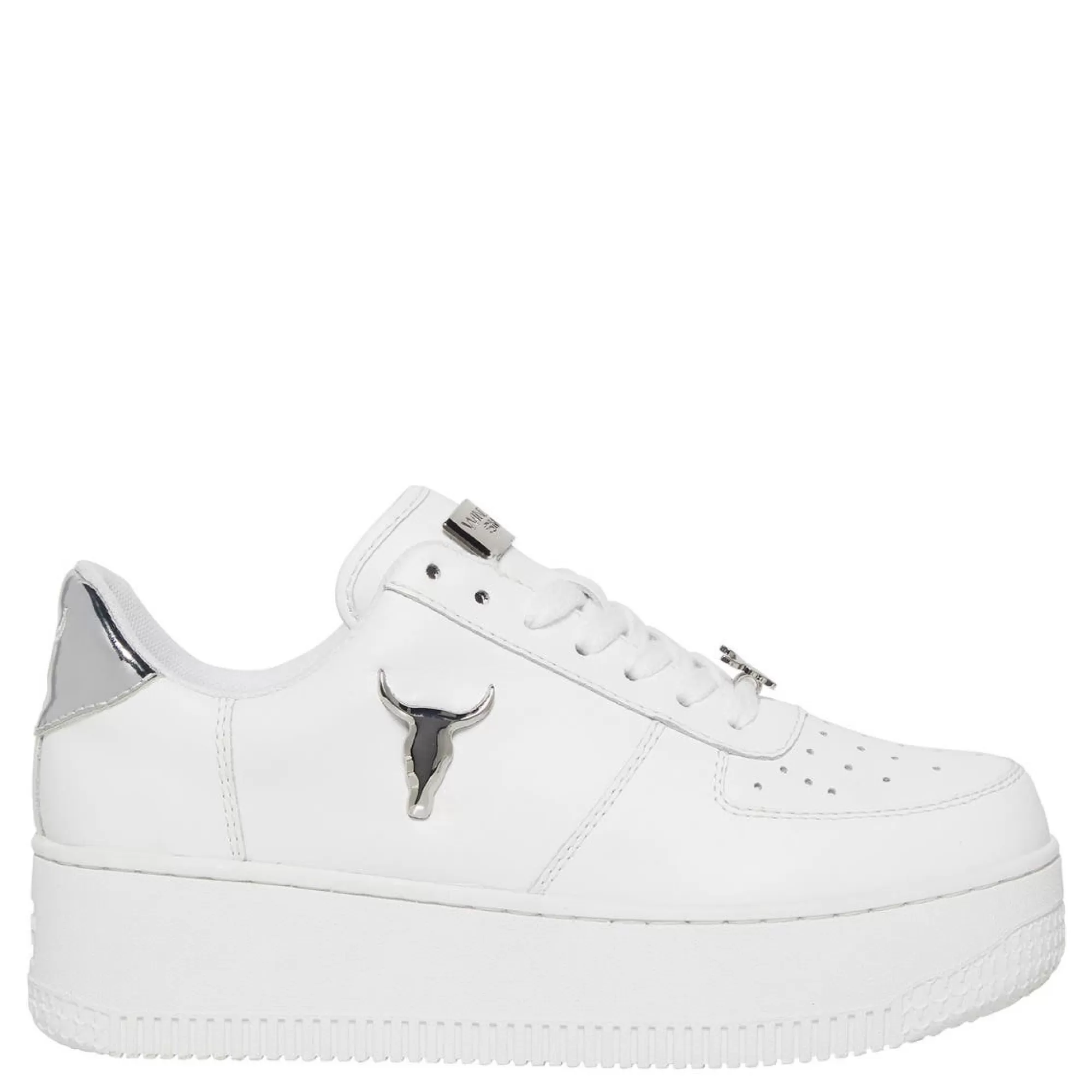 Windsor Smith Sneakers*Rich White Leather Silver Metallic Sneaker