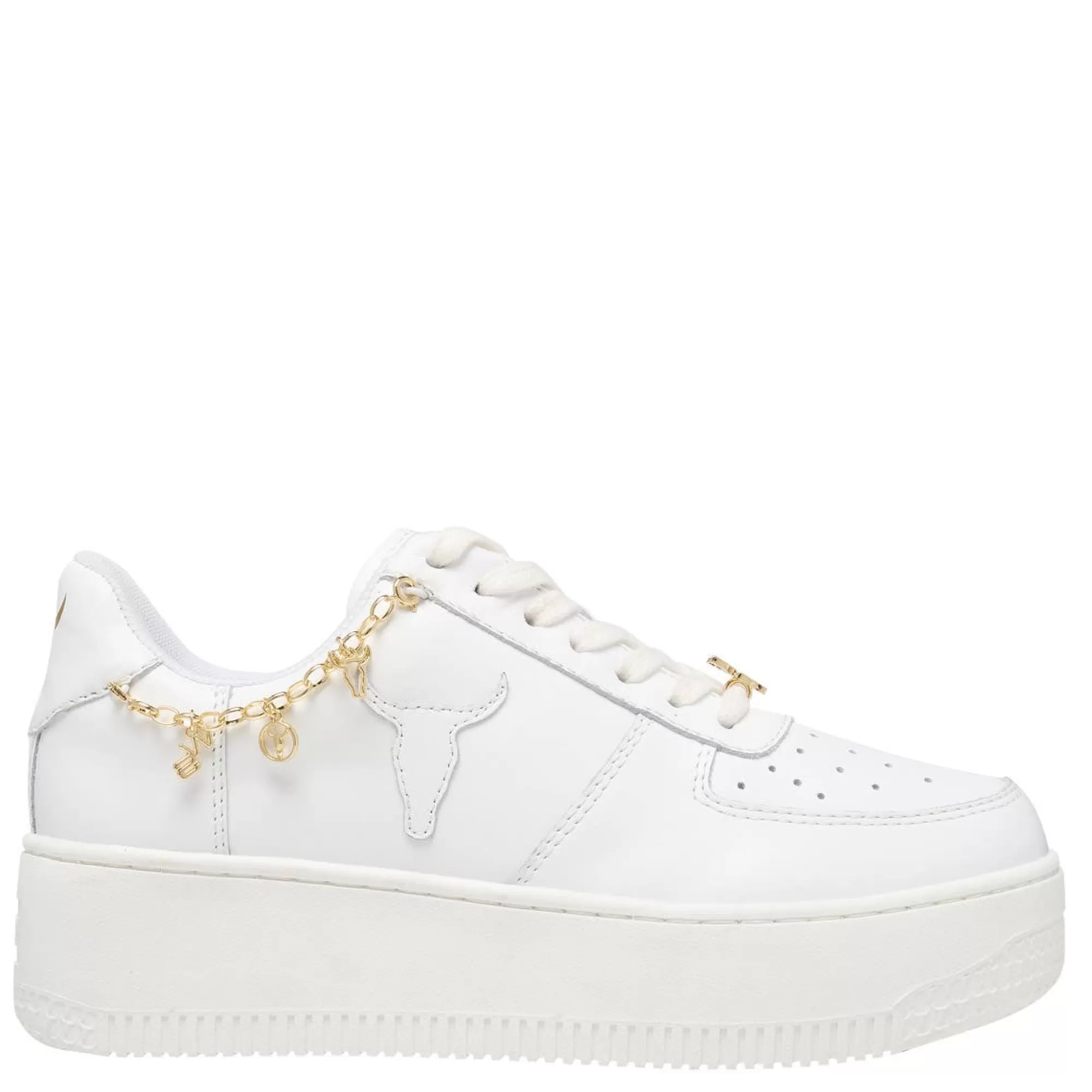 Windsor Smith Sneakers*Roses White Leather Gold Sneaker Wht Lth/Gold/Wht