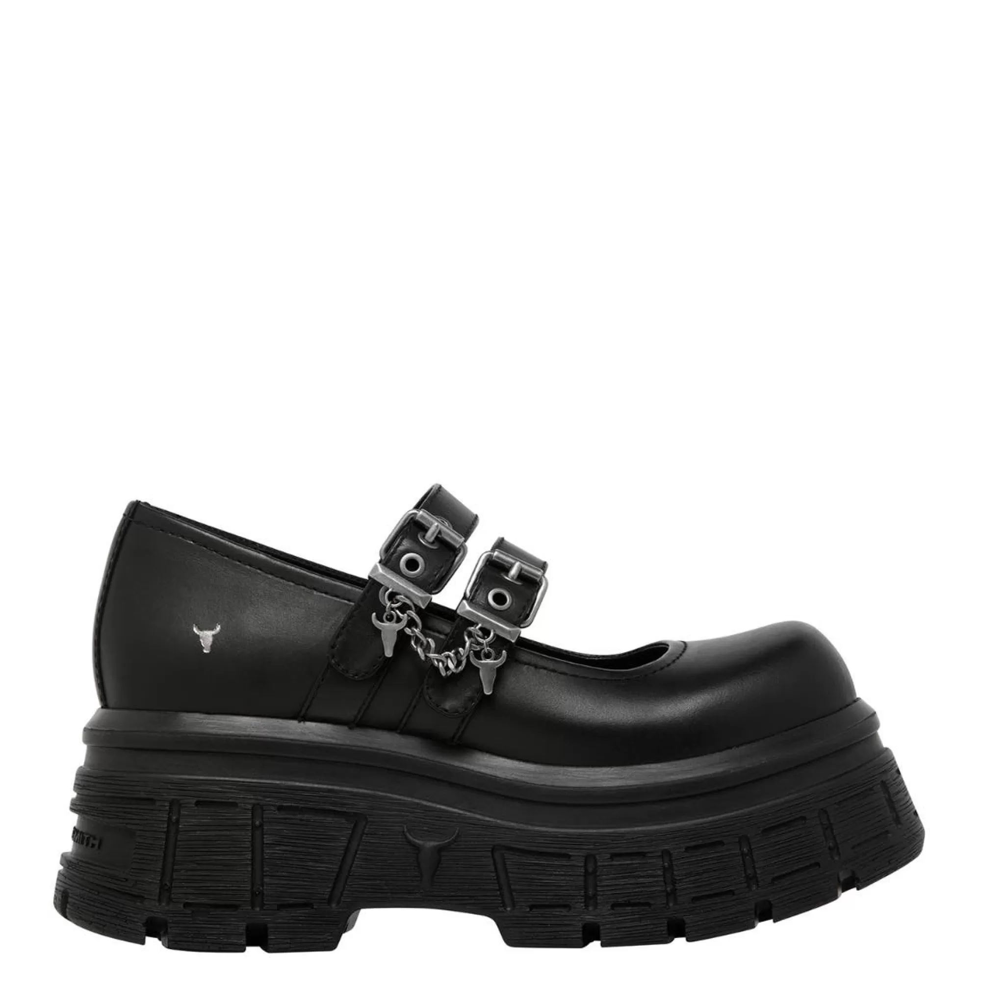 Windsor Smith Flats*Scary Black Leather Blk Leather