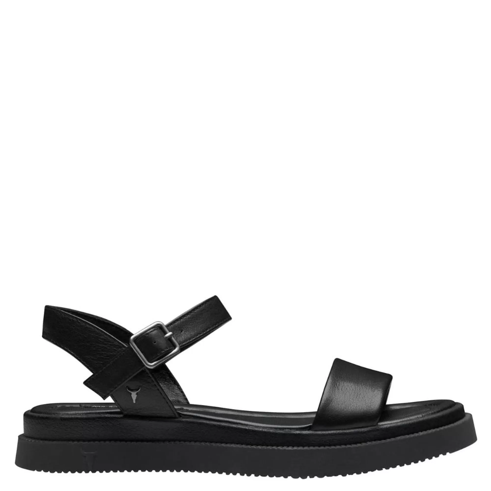 Windsor Smith Flat Sandals*Someday Black Leather Blk Leather