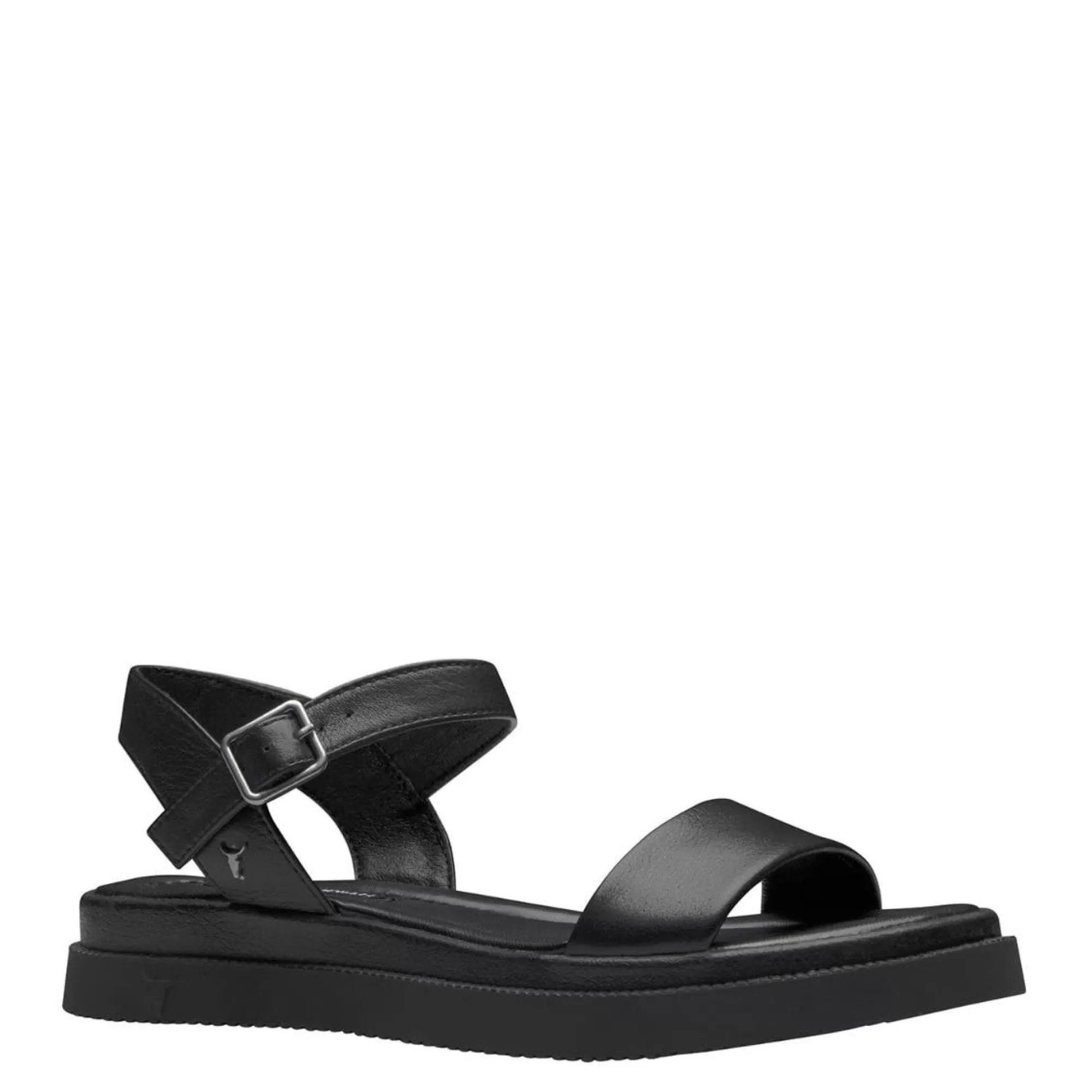 Windsor Smith Flat Sandals*Someday Black Leather Blk Leather