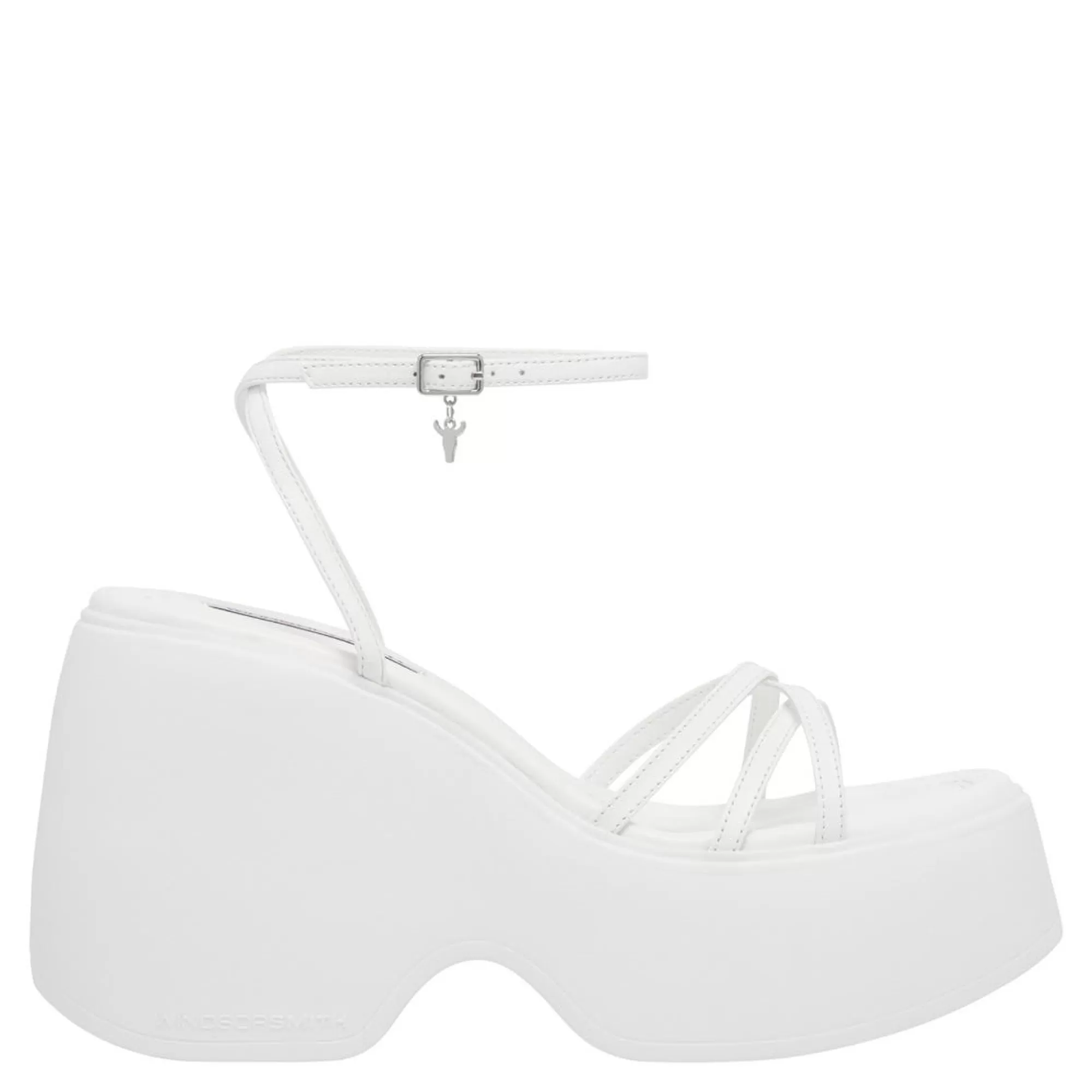 Windsor Smith Chunky Sandals*Soulmate White Platform Leather Sandal Blk Leather