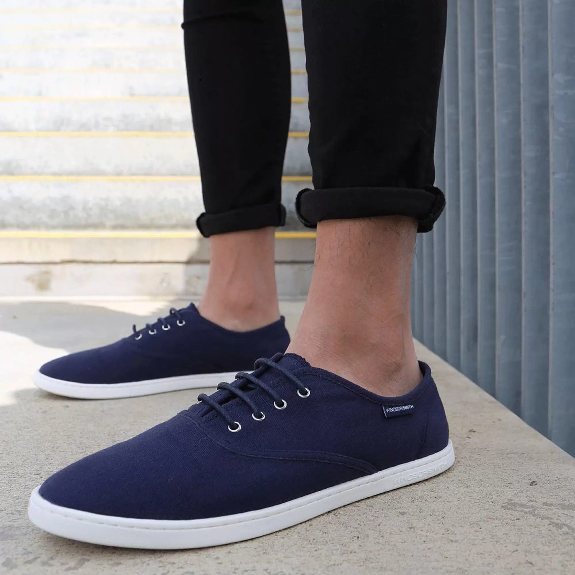 Windsor Smith Casual Shoes*Stanley Navy Canvas