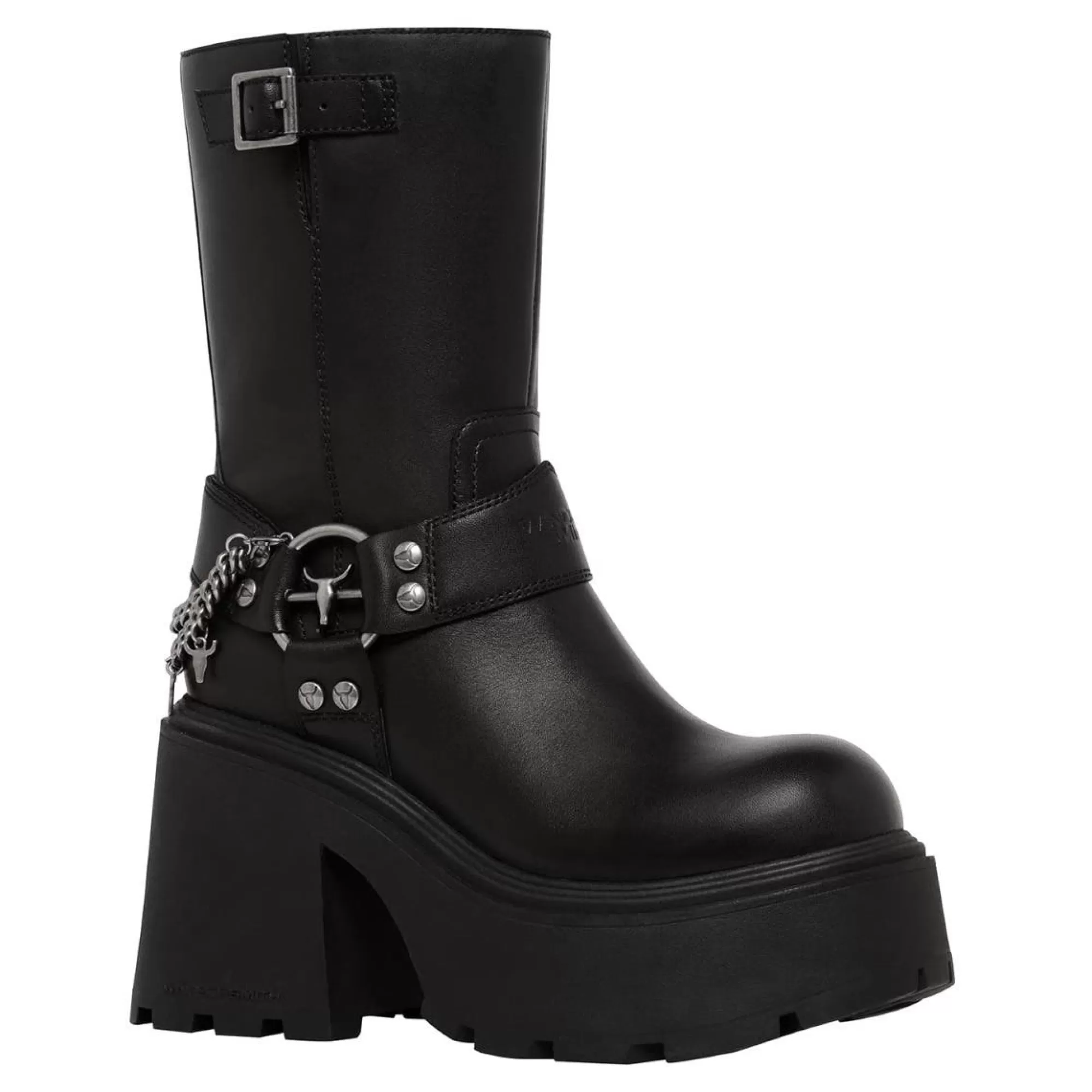 Windsor Smith Platform Boots*Strike Black Leather Blk Leather