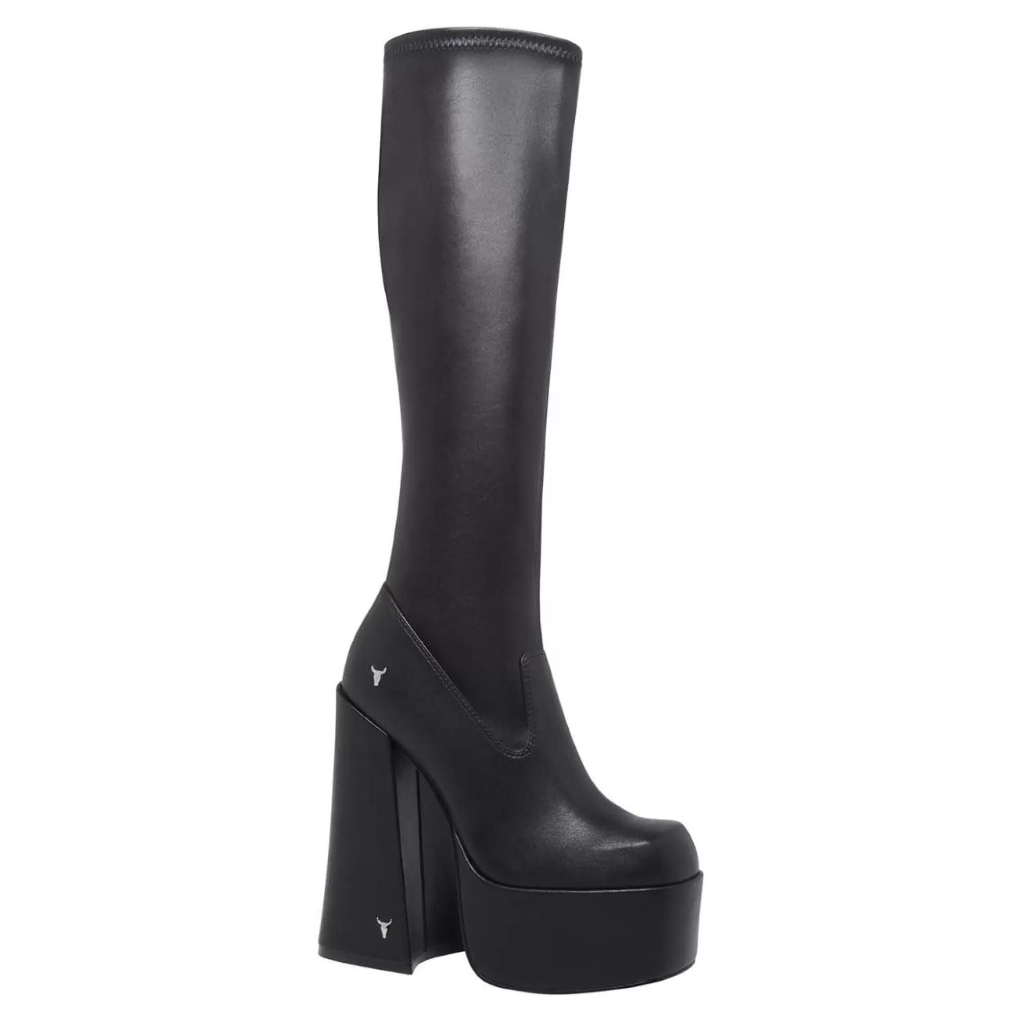 Windsor Smith High Heel Boots*Survival Black Stretch Pu