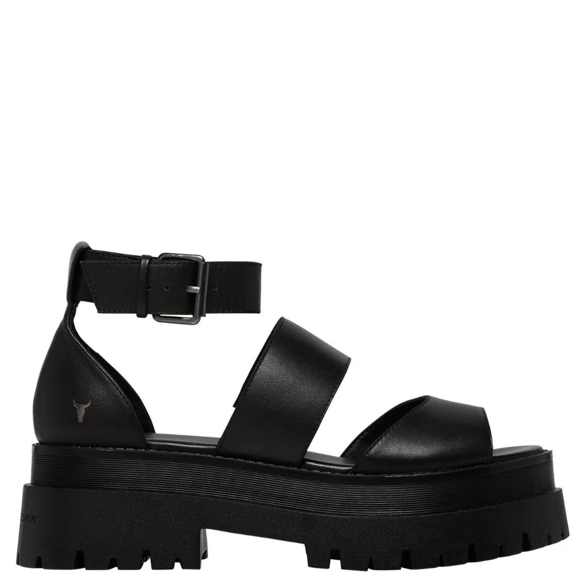 Windsor Smith Chunky Sandals*Thrilled Black Leather Sandal Blk Leather