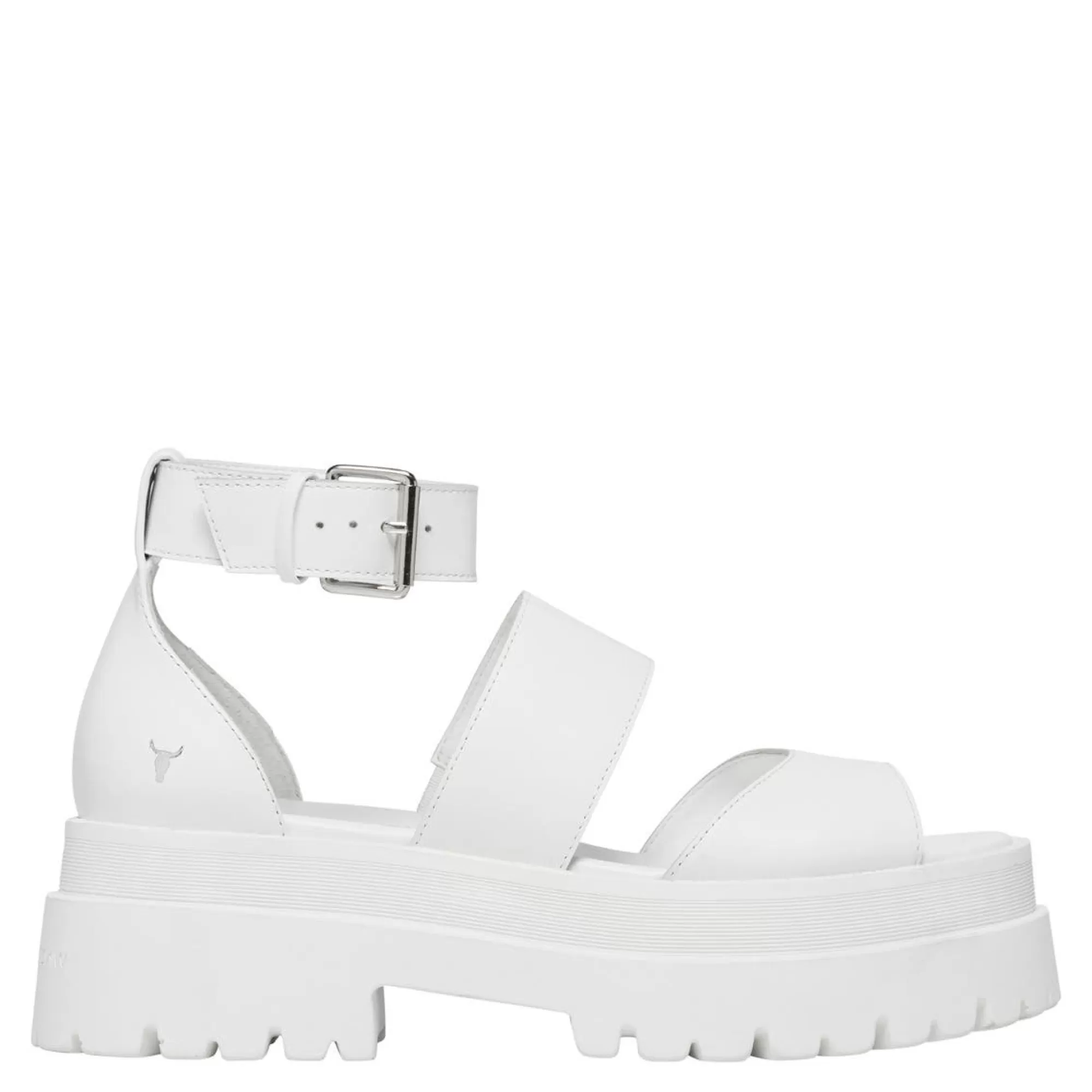 Windsor Smith Chunky Sandals*Thrilled White Leather Sandal Blk Leather