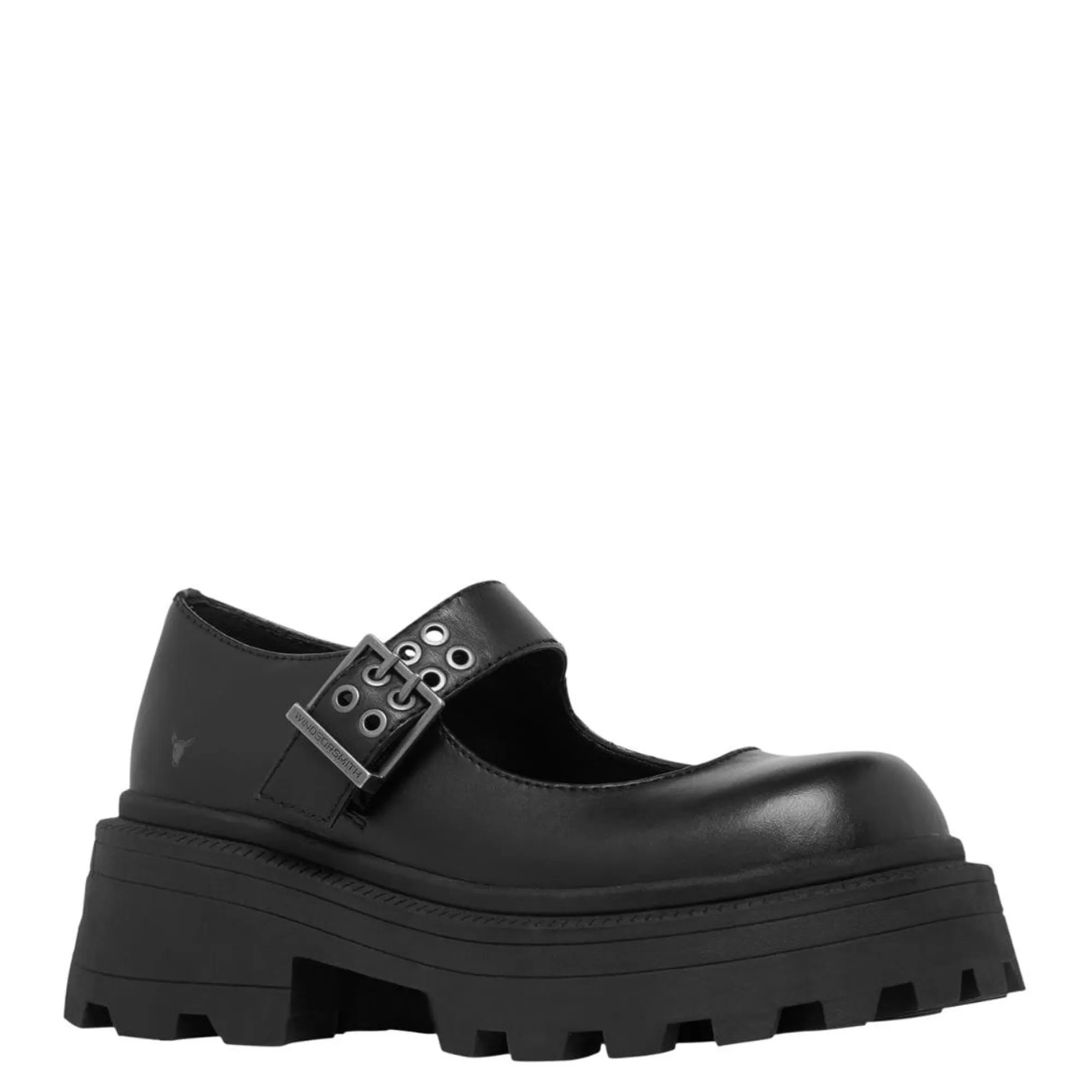 Windsor Smith Flats*Tokyo Black Leather Blk Leather