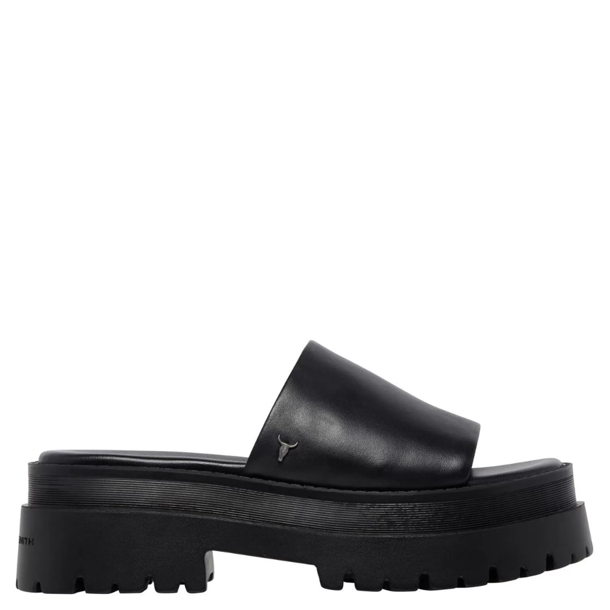 Windsor Smith Chunky Sandals*Track Black Leather Sandal Blk Leather