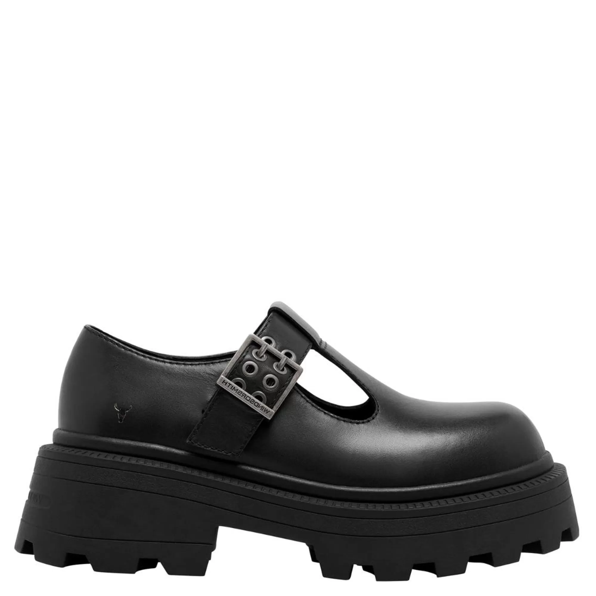 Windsor Smith Flats*Troublemaker Black Leather Blk Leather